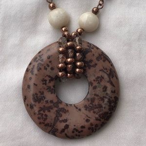 Stone and glass beaded necklace by lia Sophia